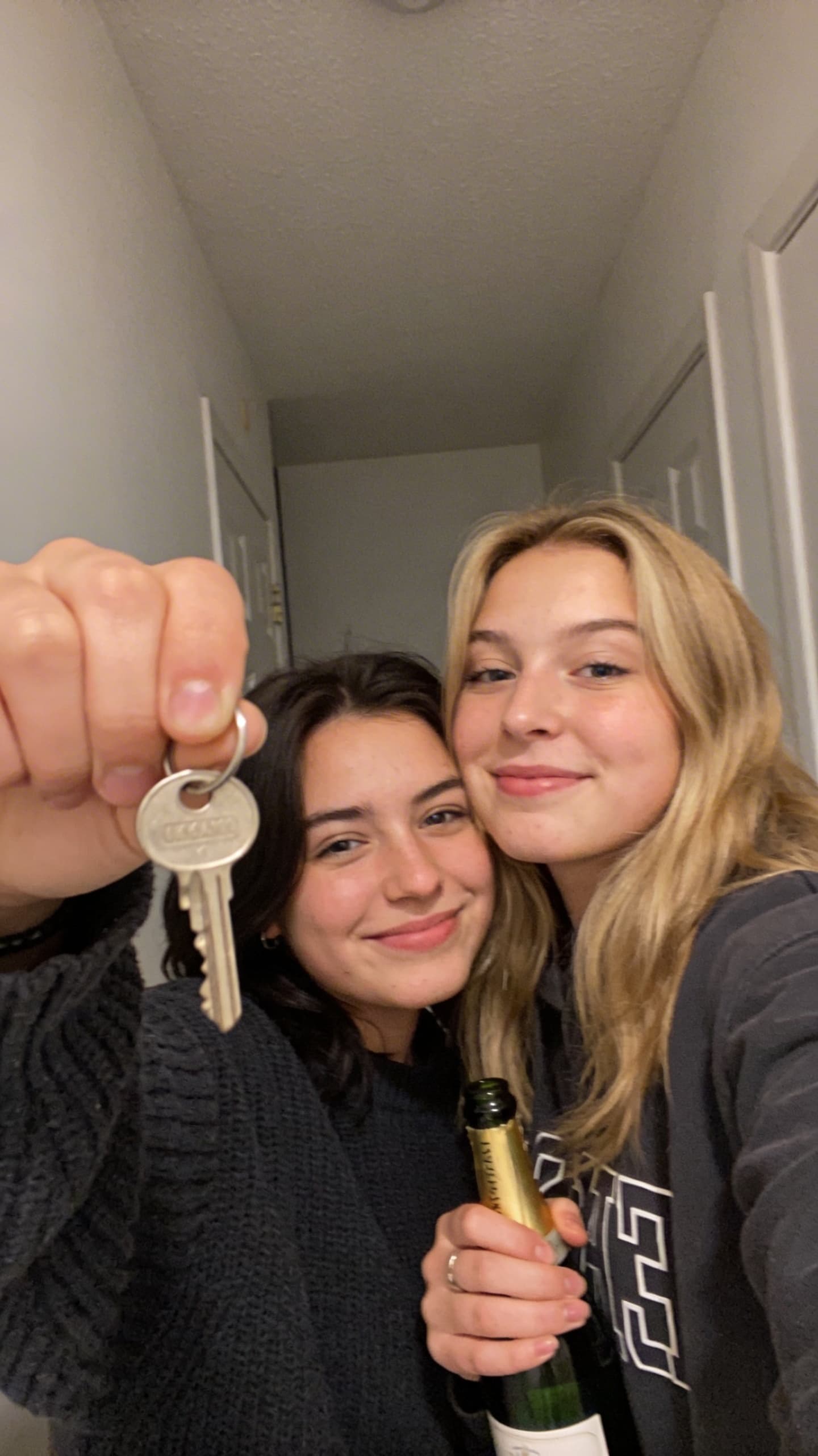 Students celebrating finding their new home